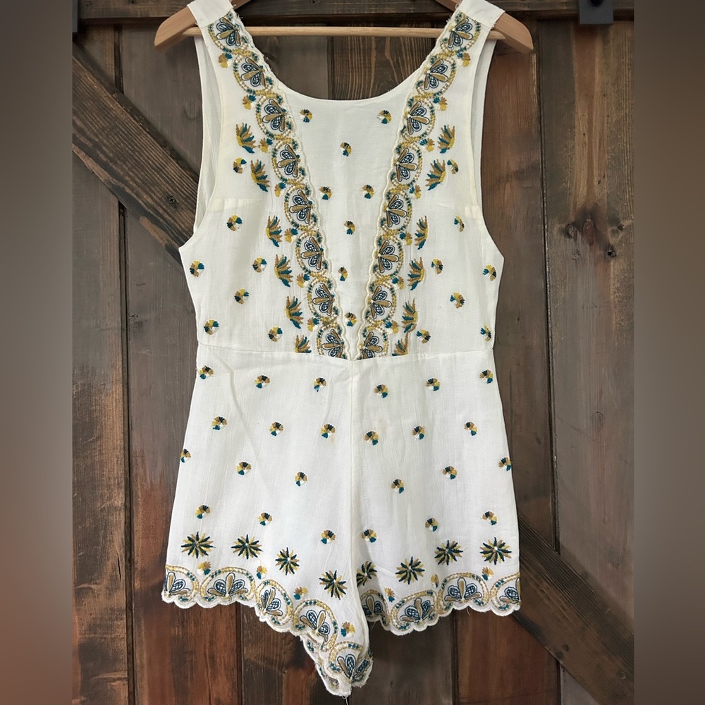 free people embroidered romper